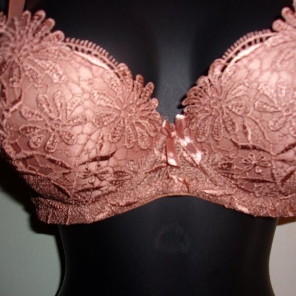 Youmita 36D Cameo Brown Floral Embroidery Underwire bra NWT - Picture 5 of 9